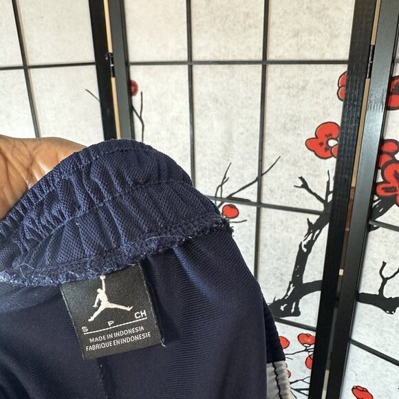Jordan Mens Track pants Joggers Air Logo Casual Mens Size S Navy Blue White - Picture 4 of 5
